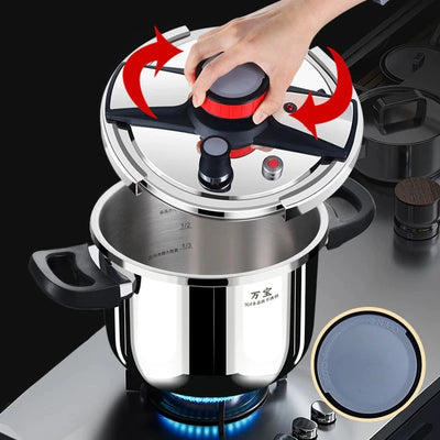 Panela De Pressão De Aço Inoxidável Com Sistema De Segurança - SecurePress - 7L, 8L, 10L - Tudo Shop